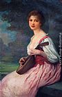 Charles Amable Lenoir Famous Paintings - La mandoline